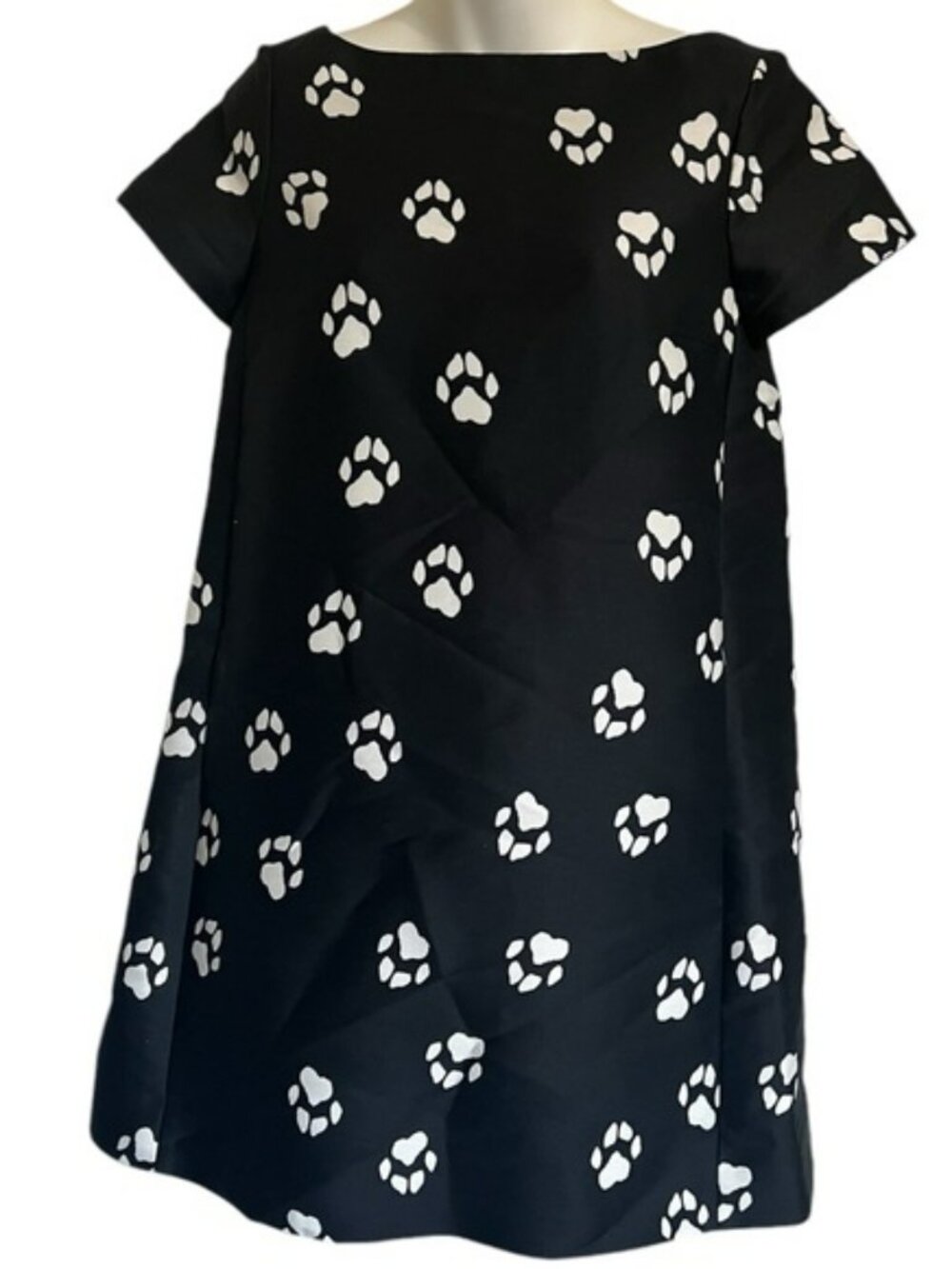 Kate Spade Paw Print Swing Dress Be Daring Black Size 6 NWT